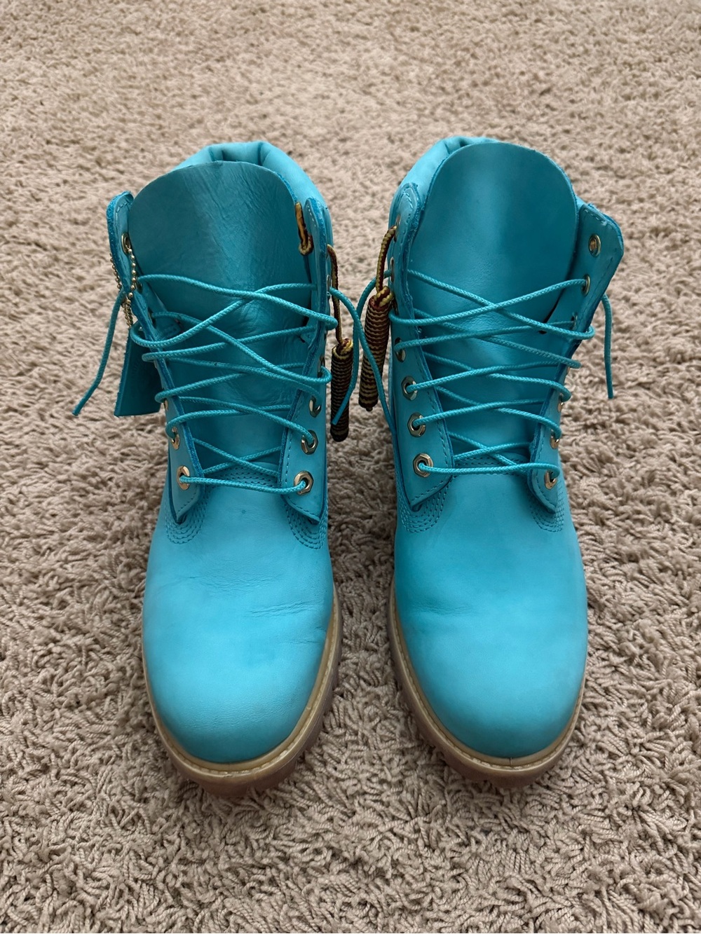 Wale x Villa x 6 Inch Timberland Boot 'The Gift Box' Turquoise US Mens Size 8 - Picture 3 of 9